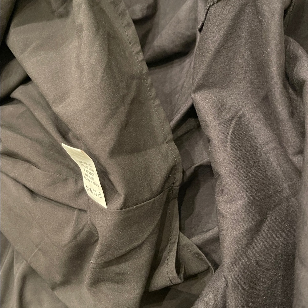 Melloday mixed media short sleeve black midi dress M - Picture 4 of 7